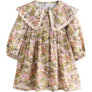 Next Jurk  geel / pasteelgeel / groen / zwart