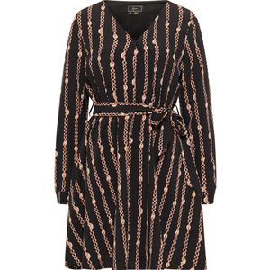 faina Jurk  lichtbruin / zwart