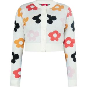 swirly Gebreid vest  wit