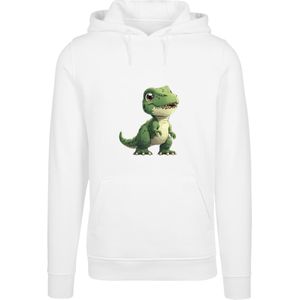 F4NT4STIC Sweatshirt 'Süßer grüner Dino'  groen / wit