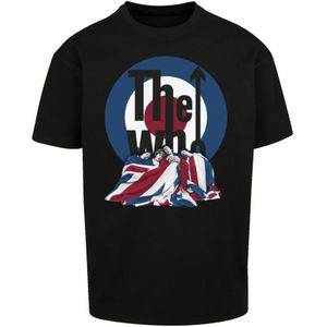 F4NT4STIC Shirt 'The Who Flag Blanket'  blauw / rood / zwart / wit