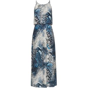 Lascana - Maxi-jurk - Blauw gedessineerd - Met Alloverprint - Mouwloos