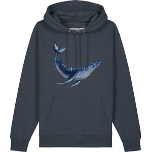 Watapparel Sweatshirt ' Wal '  blauw / antraciet