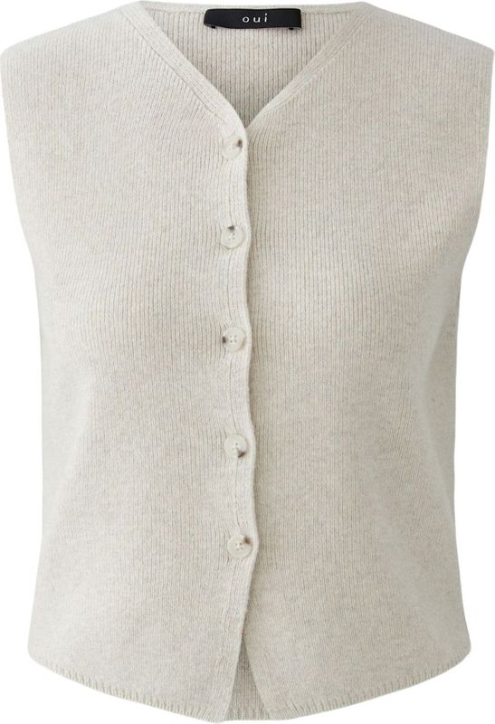 Gebreid gilet met V-hals