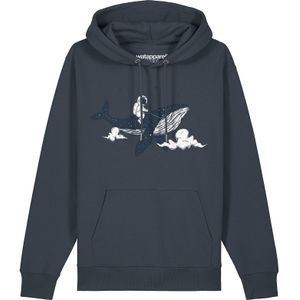 Watapparel Sweatshirt ' Spacewhale '  blauw / antraciet / wit