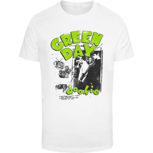 Merchcode Shirt 'Green Day Dookie Sketched Up'  lichtgroen / zwart / wit