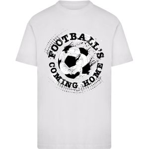 F4NT4STIC Shirt 'Football's Coming Home Paint Splatter'  zwart / wit