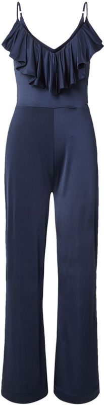 Jumpsuit - Donkerblauw - Stretchjersey - Mouwloos - Verstelbare Spaghettibandjes