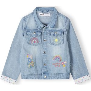 MINOTI Tussenjas  blauw denim / geel / oranje / pink