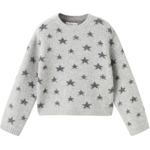MANGO KIDS Trui 'ESTRELLA'  grijs gemêleerd / zwart