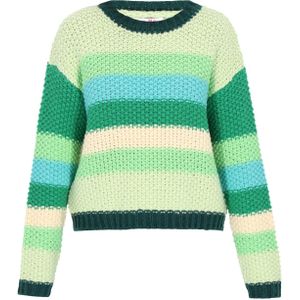 MYMO Trui  lichtbeige / hemelsblauw / groen / lichtgroen