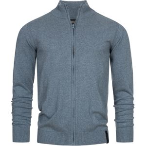 INDICODE JEANS Gebreid vest 'Lau'  smoky blue