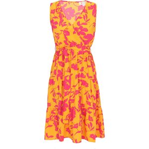 IZIA Jurk  donkeroranje / pink