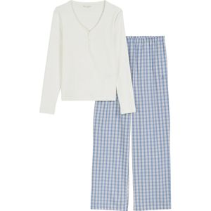 Marc O'Polo Pyjama  lichtblauw / wolwit