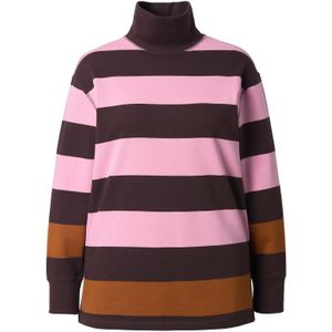 Ulla Popken Trui  ombergrijs / rosa / karmijnrood