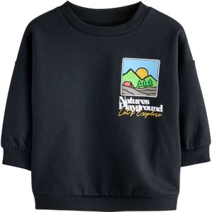 Next Sweatshirt  hemelsblauw / donkergeel / appel / zwart