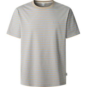Katoenen T-shirt - Beige - Korte Mouwen - PEPEJEANS Logo