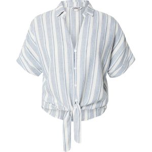ONLY Blouse 'ONLCARO'  duifblauw / wit