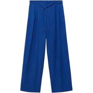 MANGO Bandplooibroek 'BONNIE'  blauw
