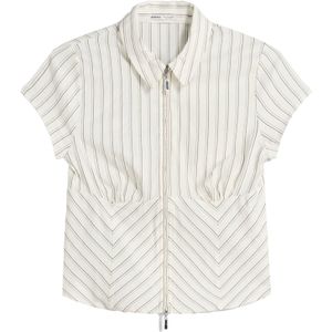 Bershka Blouse  grijs / lichtgrijs