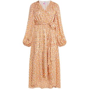 IZIA Jurk  beige / goud / oranje