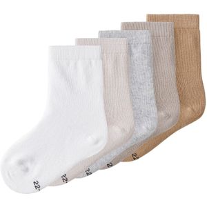 TWO SOON Sokken  camel / donkerbeige / grijs gemêleerd / wit