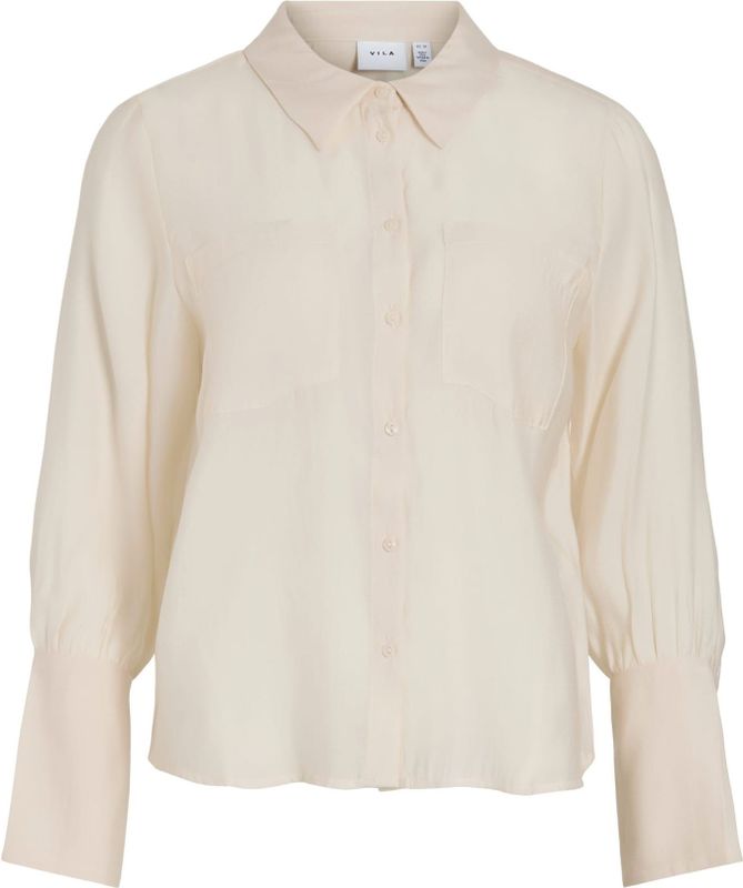 Vila - Maloa - Blouse - Ecru - Lange Mouwen