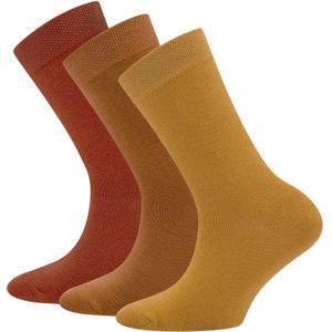 EWERS Sokken  lichtbruin / honing / oranjerood