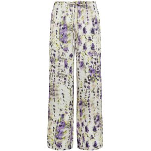 DEHA Broek  crème / groen / appel / lila