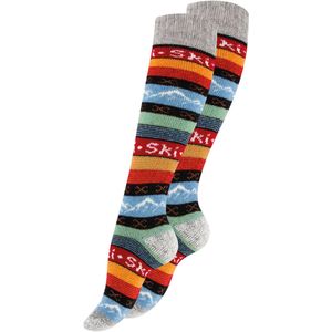 Stark Soul Kniekousen 'Hygge'  lichtblauw / grijs / rood / zwart