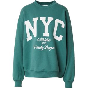 ABOUT YOU Sweatshirt 'Tabea'  smaragd / wit