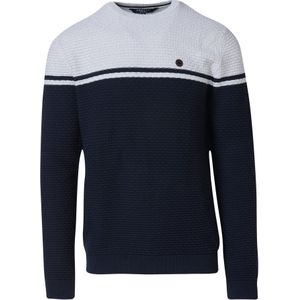 KOROSHI Trui  navy / lichtgrijs