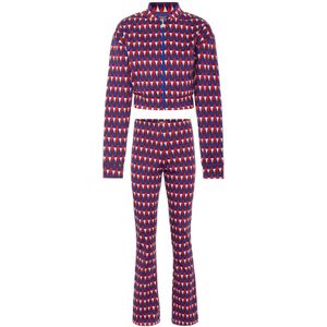 Williot Huispak  donkerblauw / oudroze / rood / donkerrood