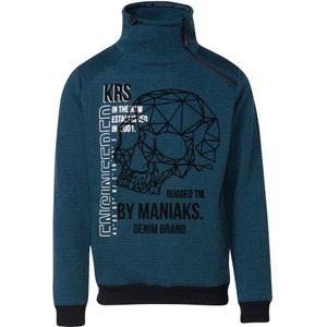 KOROSHI Sweatshirt  indigo / zwart / wit