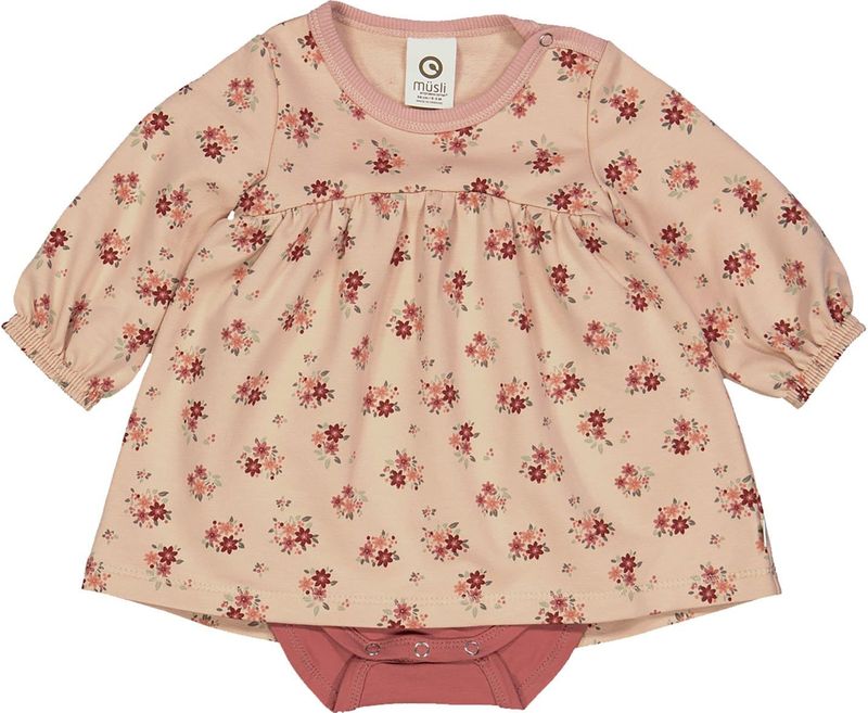 Müsli by GREEN COTTON - Rompertje - Beige - Kissing Buttons - Bloemenprint