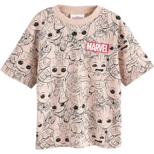 Next Shirt  stone grey / rood / zwart / wit