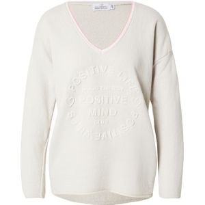 Zwillingsherz Sweatshirt 'Positive Mind'  lichtbeige
