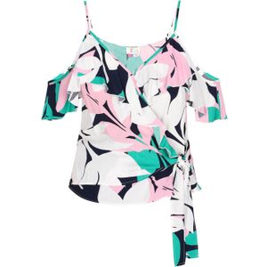 IZIA Top  navy / turquoise / rosa / wit