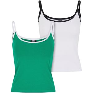 Urban Classics Top  groen / zwart / wit