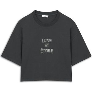 Twist Shirt  antraciet / zilver