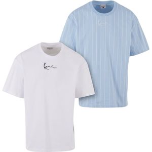 Karl Kani - Shirt - Lichtblauw - Signature Essential - Kwartmouw