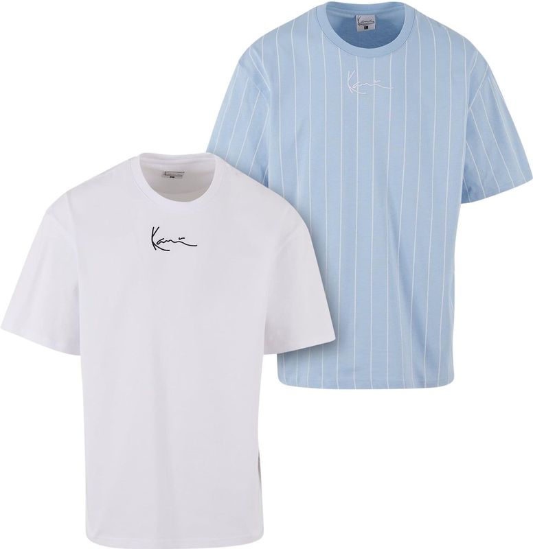 Karl Kani - Shirt - Lichtblauw - Signature Essential - Kwartmouw