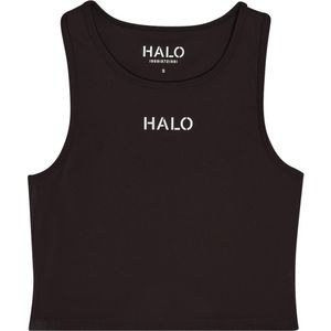HALO Sporttop  chocoladebruin / wit