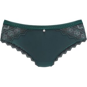 s.Oliver RED LABEL - Beachwear Slip Romane - Pijnboomgroen - Met Grafische Kant