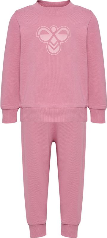 Hummel - Joggingpak - Pitaja Roze/Oudroze - Sweatstof - Lange Mouw