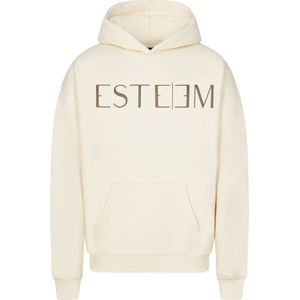 ESTEEM Sweatshirt 'Lettering'  ivoor / bruin