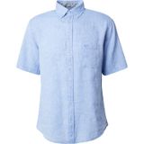 Overhemd - Crystal Blue - Borduurwerk - Knoopsluiting - 1 Borstzak