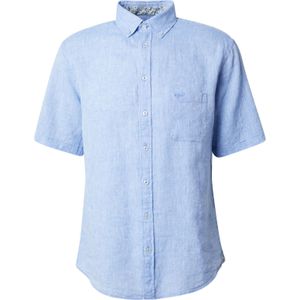 Overhemd - Crystal Blue - Borduurwerk - Knoopsluiting - 1 Borstzak