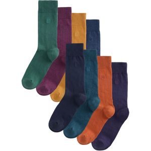 Next Sokken  navy / enziaan / donkerblauw / curry / smaragd / braam / donkerlila / mandarijn