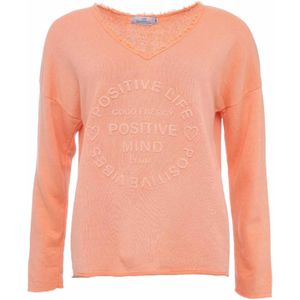 Zwillingsherz Sweatshirt 'Positive Mind'  oranje / lichtoranje